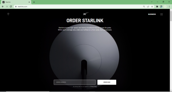 Pemesanan internet Starlink